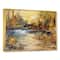 Designart - Stream in Forest Oil Painting - Landscape Painting Framed Canvas Print